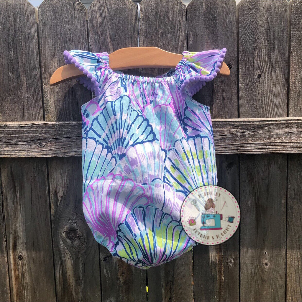 Custom Lilly baby and toddler girls flutter sleeve bubble - multiple fabric options available